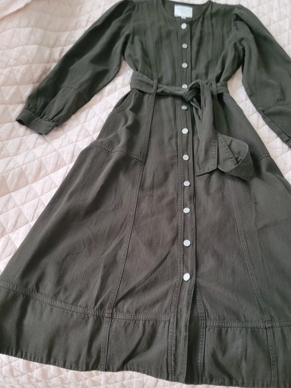 Army Green Habitual size S snap up dress